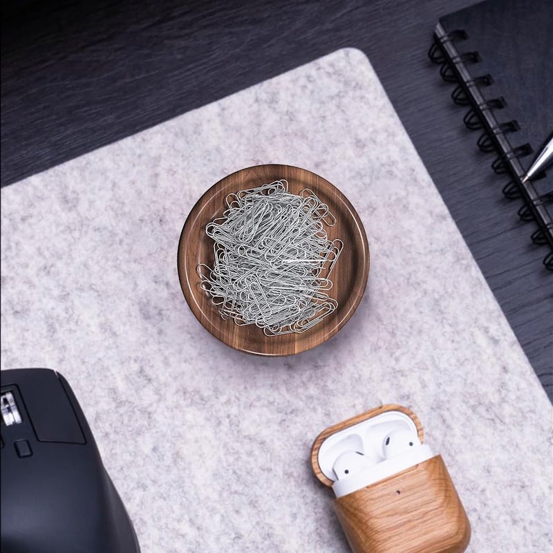grwanpen ® Magnetic Walnut Wood Paper Clip Holder,Durable Wooden Magnetic Paper Clip Dispenser Metal Pin Organizer Holder Box Large Capacity for School Office Home Paper Clip Holder for Desk - Image 5